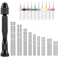 Ghopy 36 Piezas Mini Taladro Manual Kit Taladro de Mano Modelismo Brocas Herramientas con Puntas para Perforación de…
